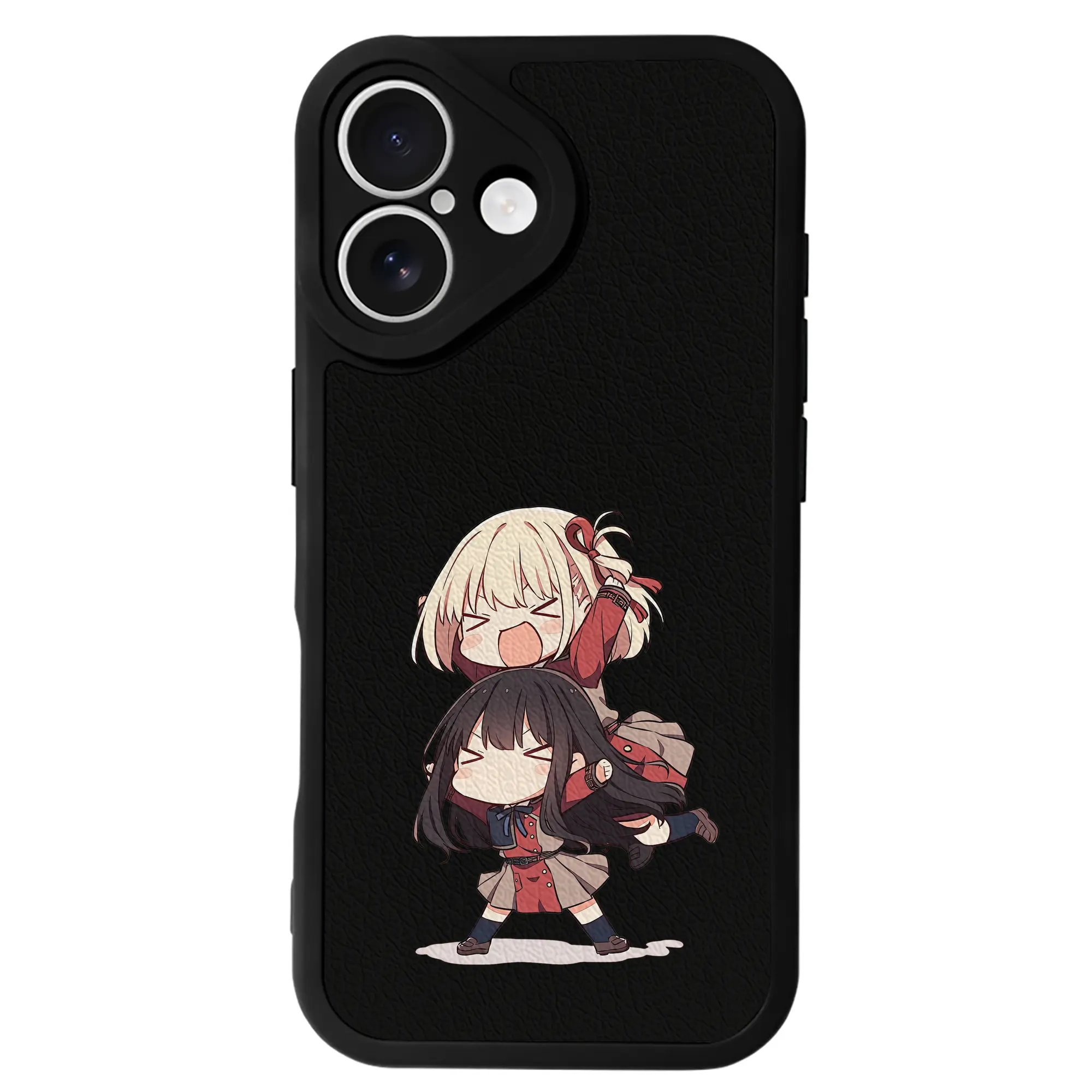 リコリス・リコイル グッズ,井ノ上たきな - IPhone 16シリーズ対応 ・ シリコンスマホケース ・ レザー調 ・ 高精度フィット ・ 耐衝撃 ・ ワイヤレス充電対応 ・ 精密カット